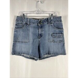 Vintage Y2K Faded Glory Denim Shorts Missy Size 14 Cotton Five Pockets